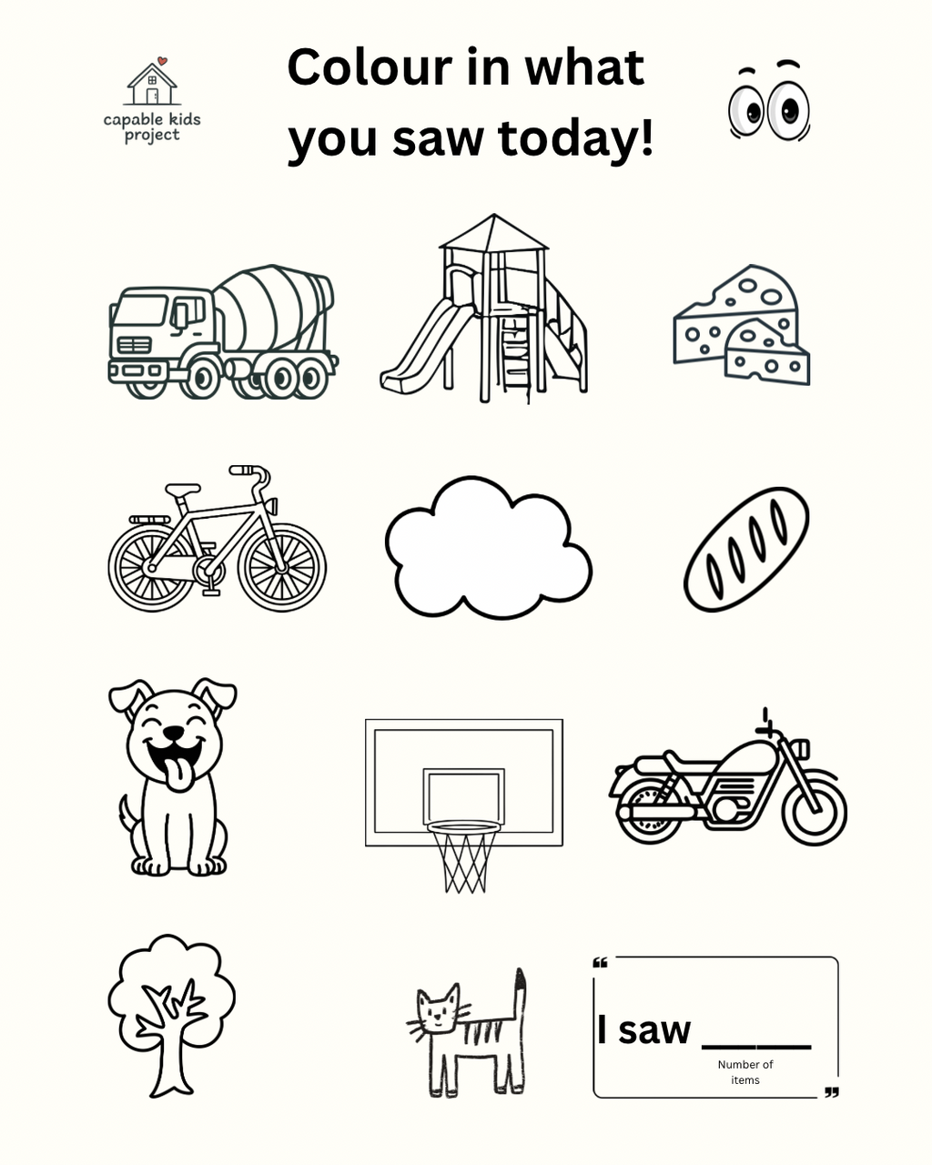 FREE Colour-in Scavenger Hunt
