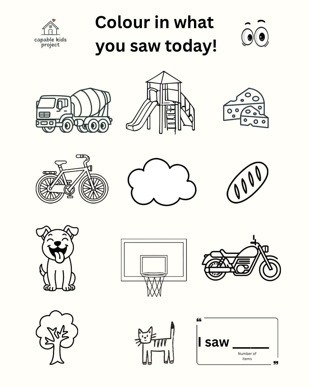 FREE Colour-in Scavenger Hunt
