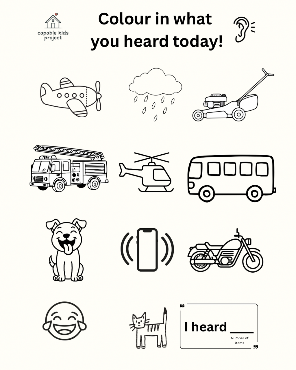 FREE Colour-in Scavenger Hunt