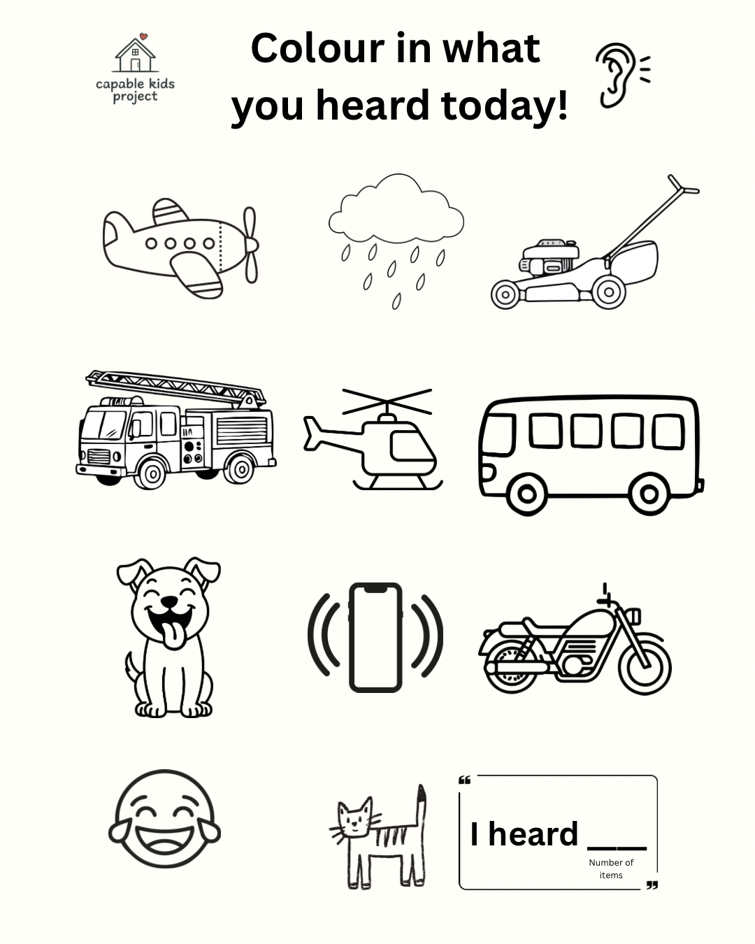 FREE Colour-in Scavenger Hunt