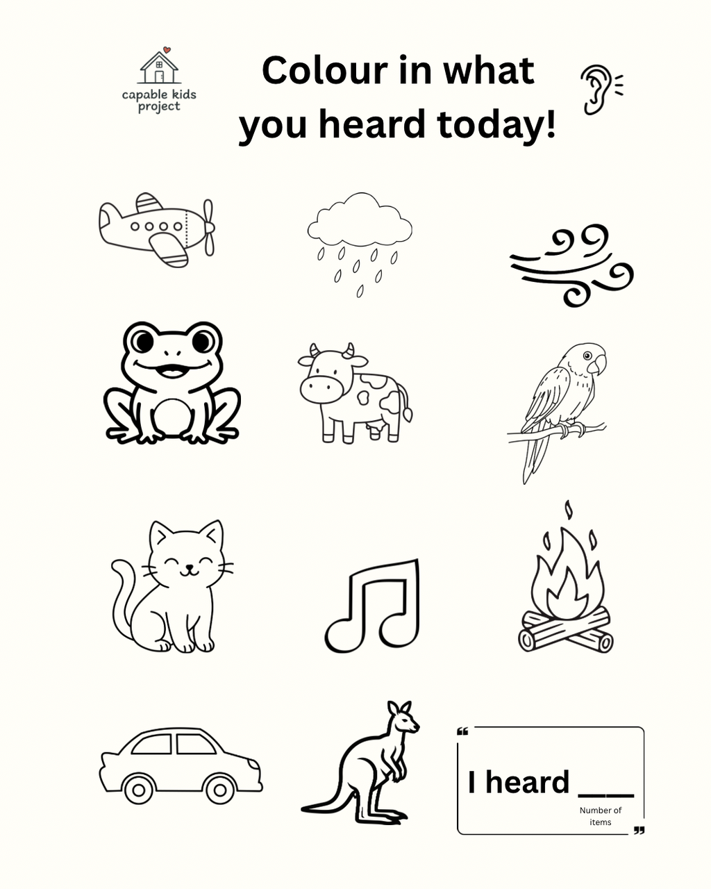 FREE Colour-in Scavenger Hunt