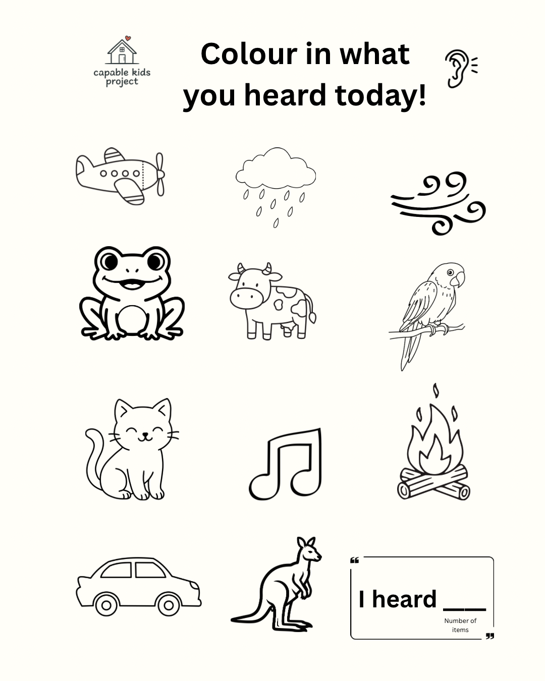 FREE Colour-in Scavenger Hunt
