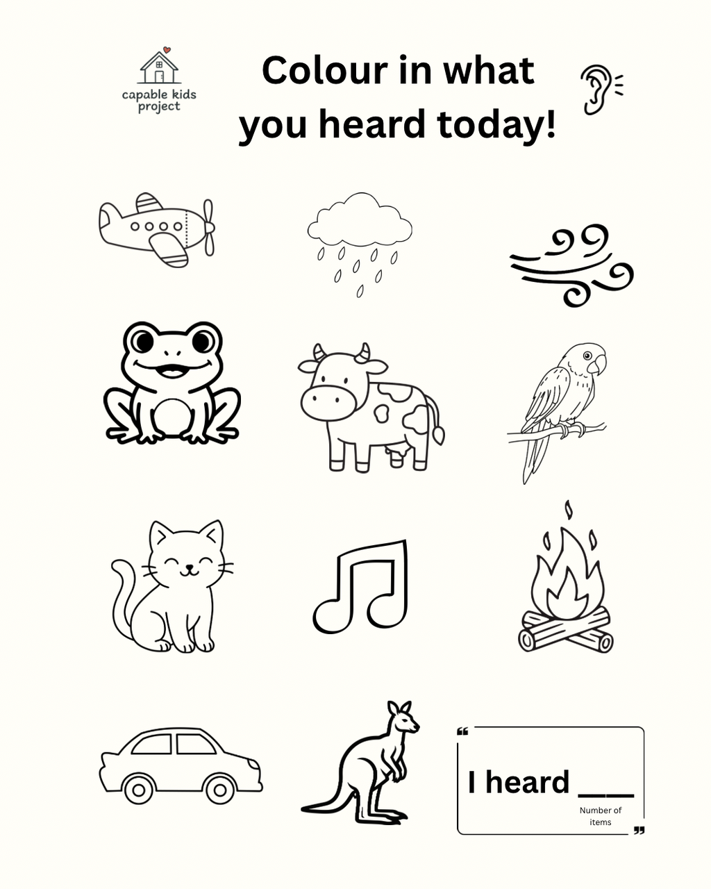 FREE Colour-in Scavenger Hunt