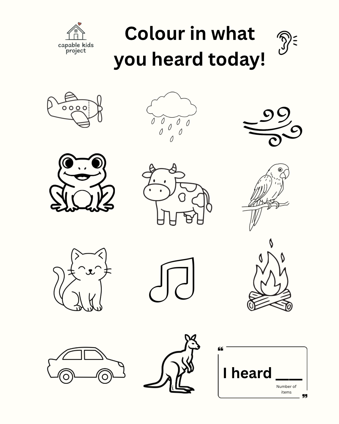 FREE Colour-in Scavenger Hunt