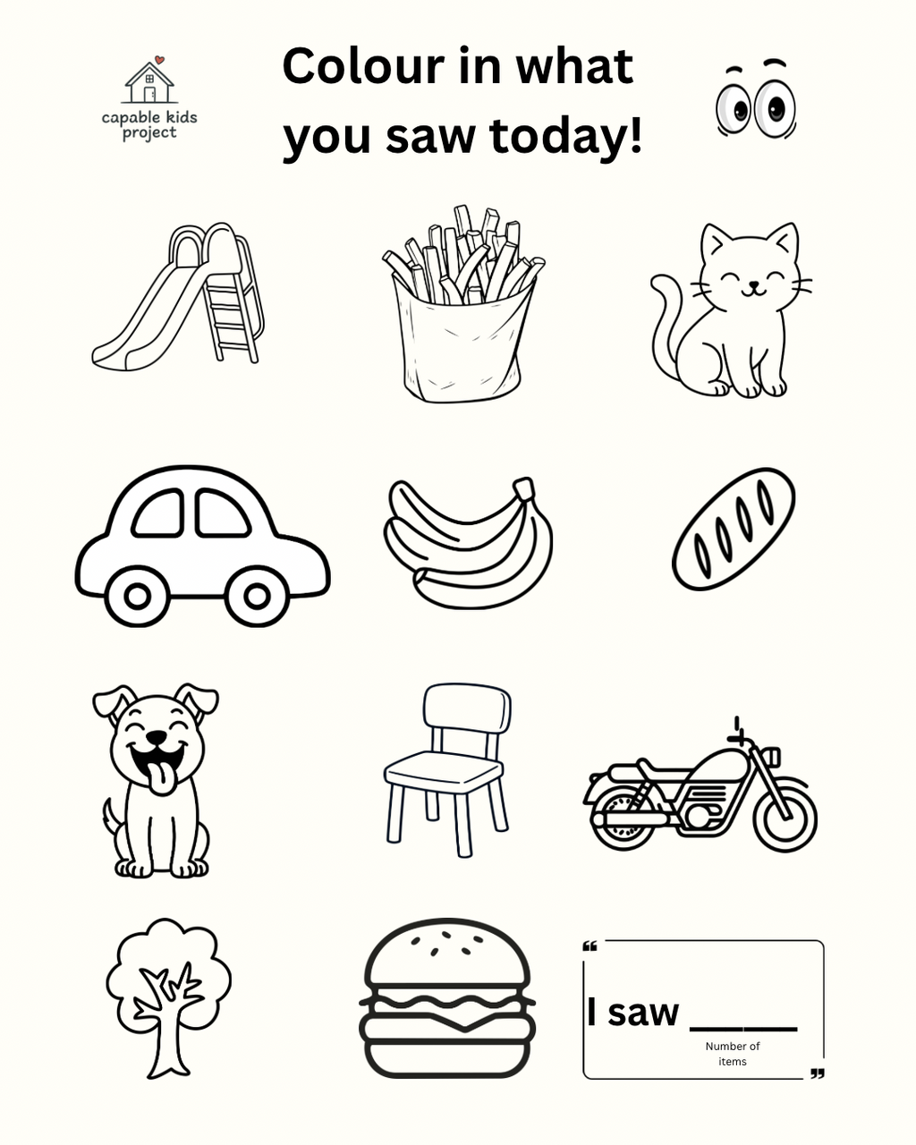 FREE Colour-in Scavenger Hunt