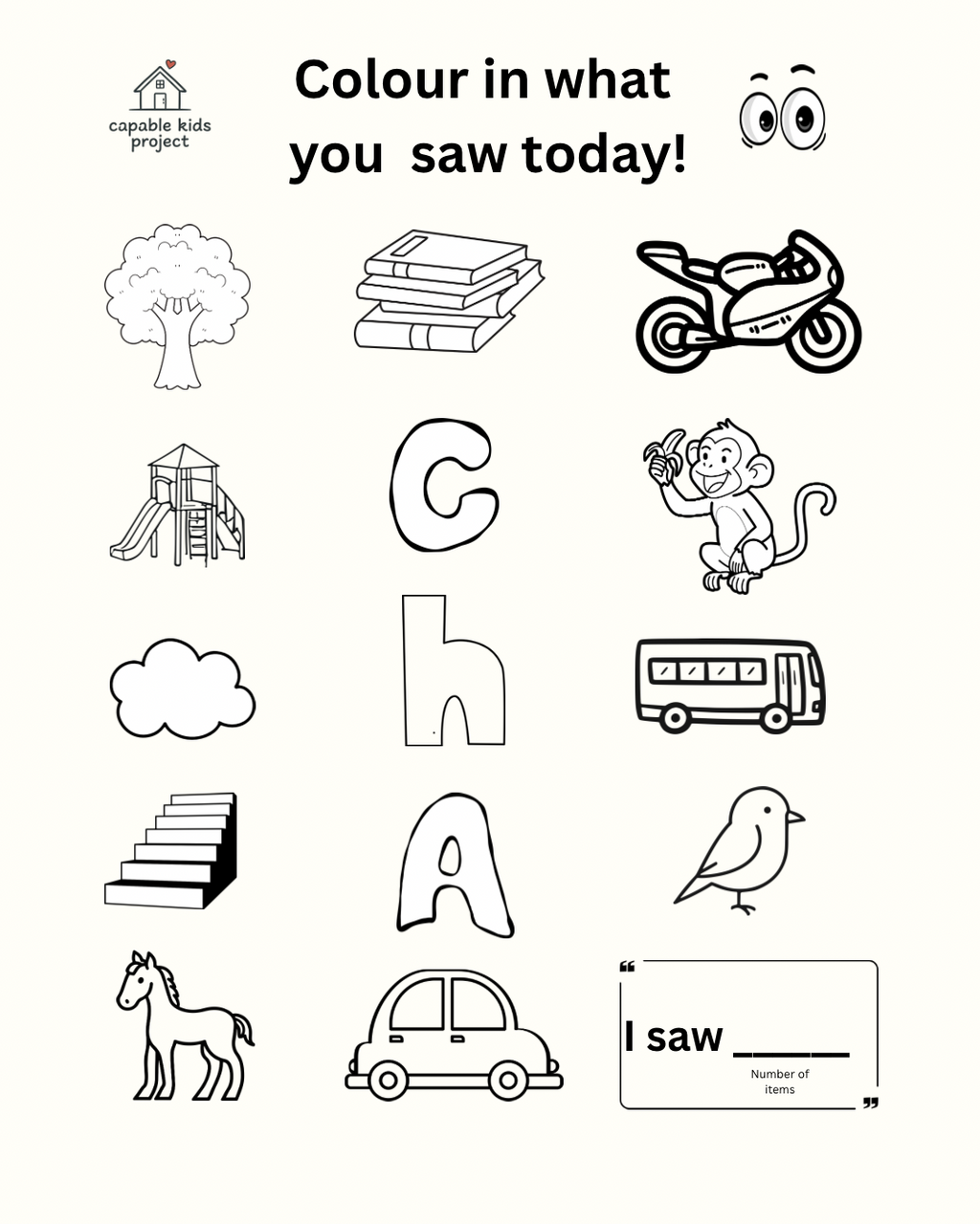 FREE Colour-in Scavenger Hunt
