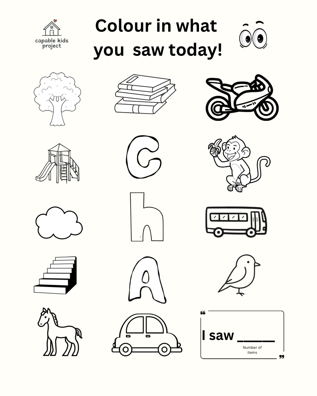 FREE Colour-in Scavenger Hunt