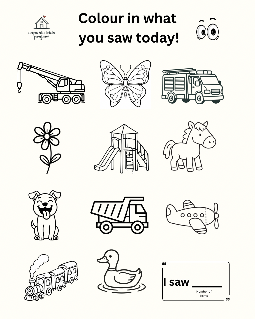 FREE Colour-in Scavenger Hunt