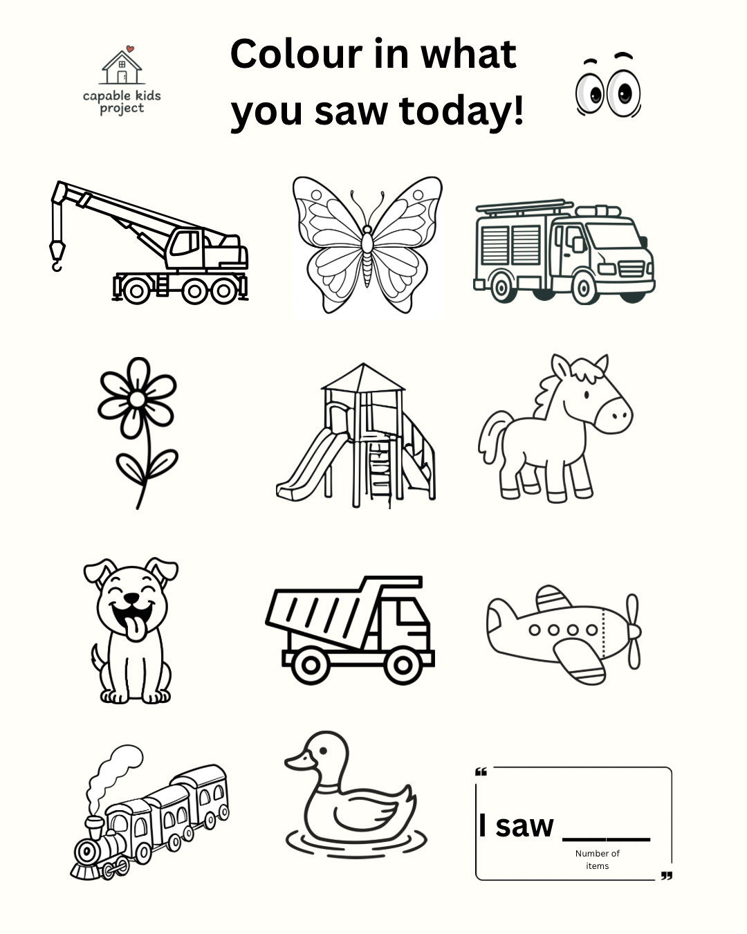 FREE Colour-in Scavenger Hunt