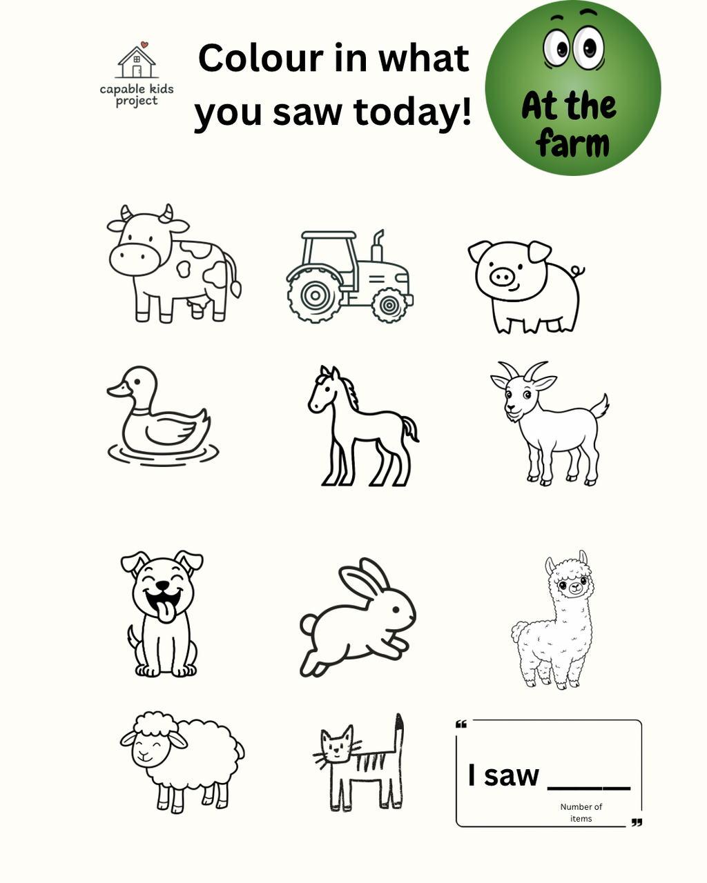 FREE Colour-in Scavenger Hunt