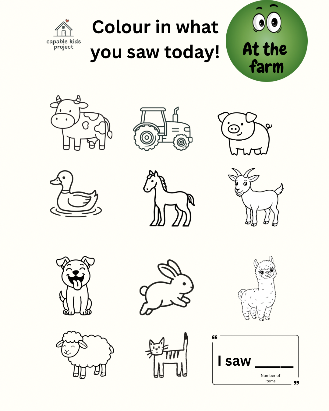 FREE Colour-in Scavenger Hunt