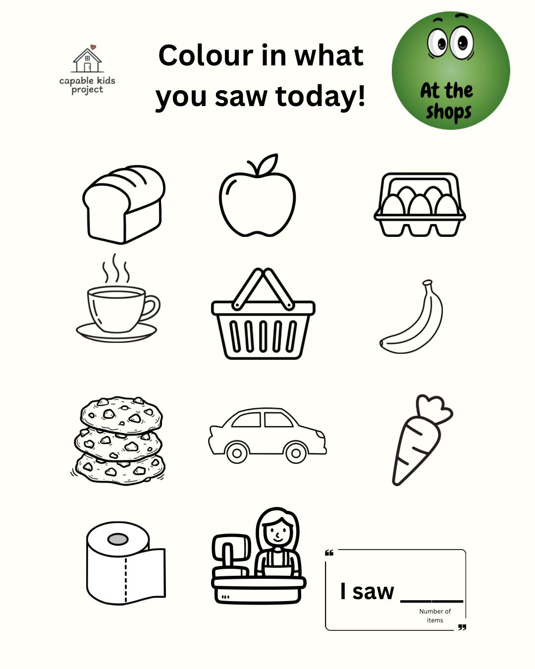 FREE Colour-in Scavenger Hunt