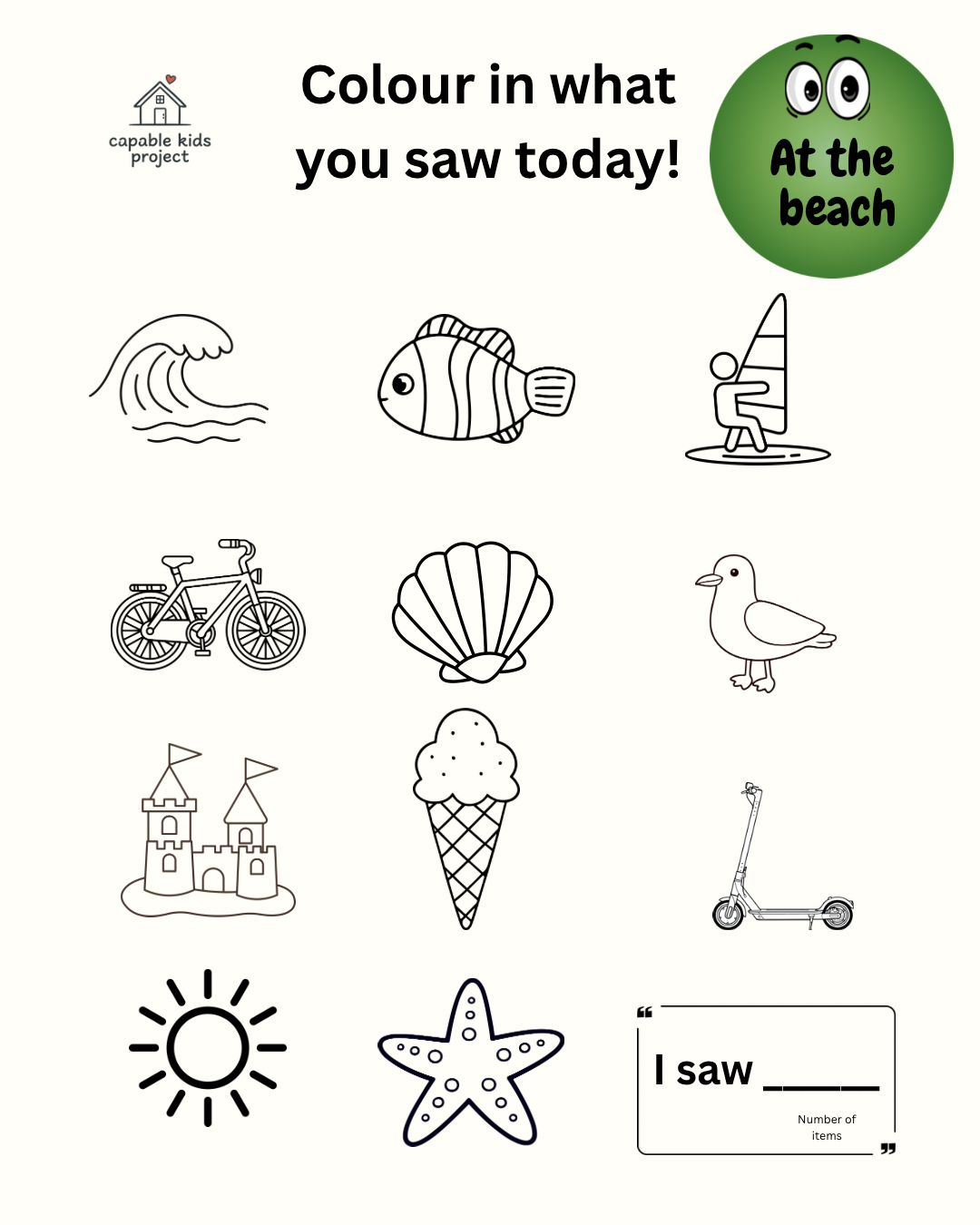 FREE Colour-in Scavenger Hunt