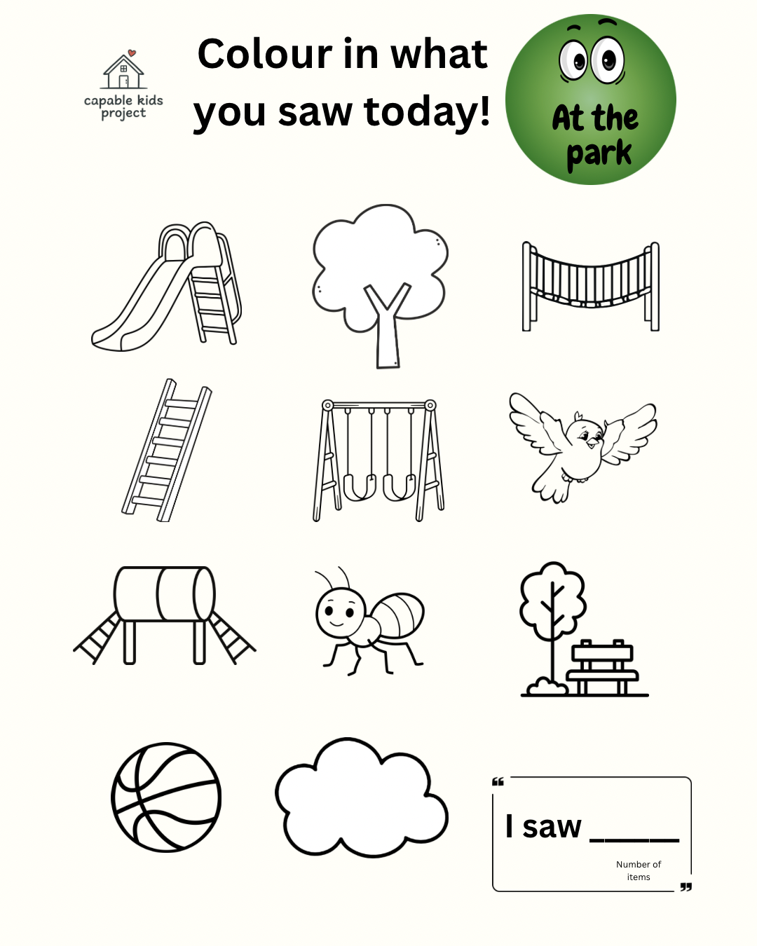 FREE Colour-in Scavenger Hunt