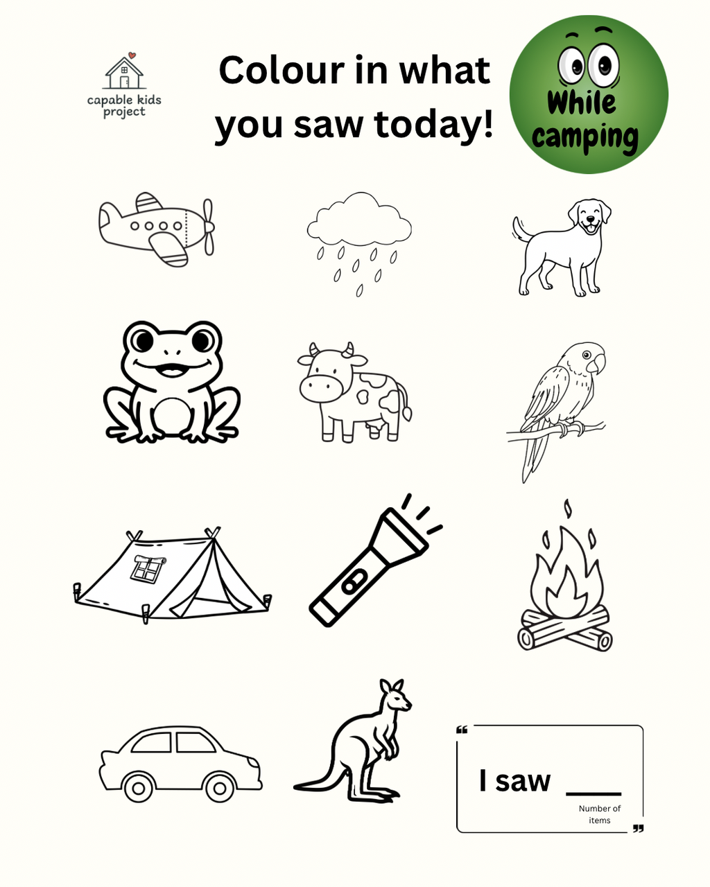 FREE Colour-in Scavenger Hunt