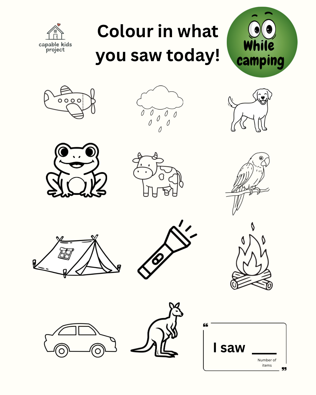 FREE Colour-in Scavenger Hunt