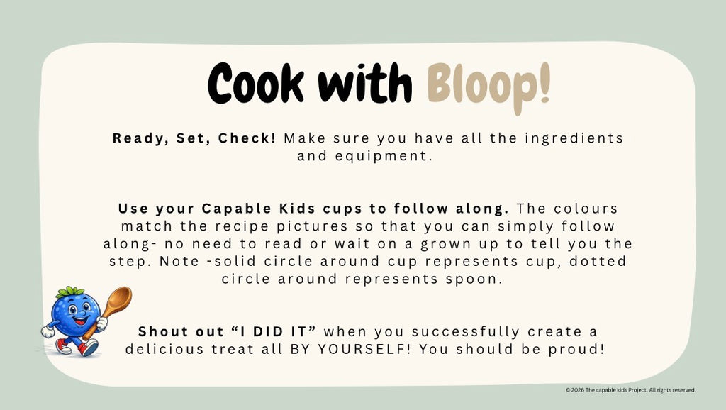 Apple crumble visual recipe & shopping list