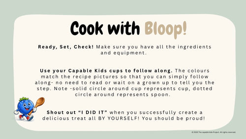 Apple crumble visual recipe & shopping list