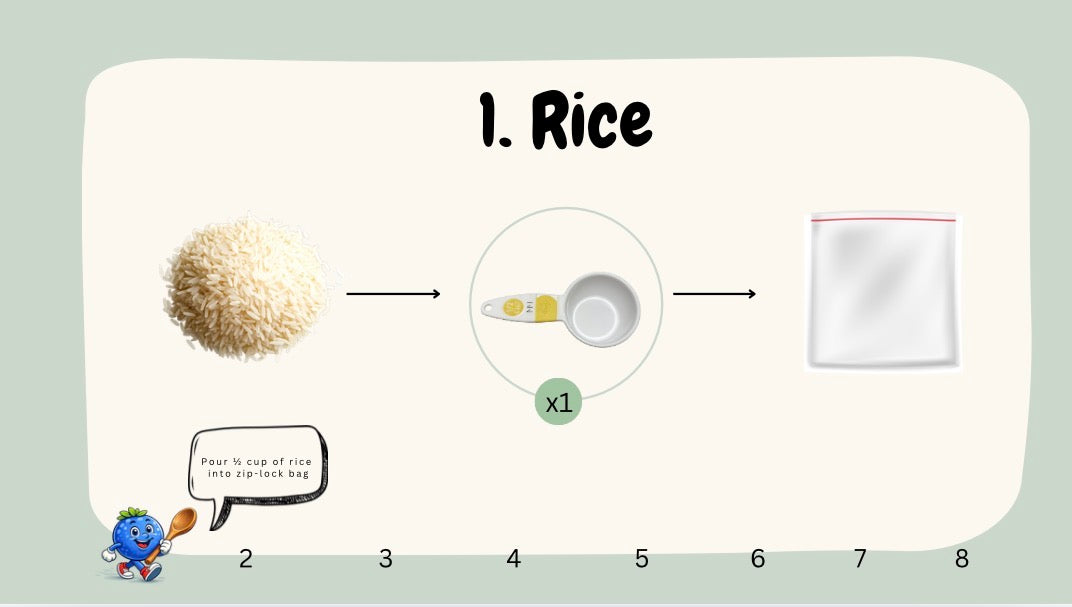 Rainbow Rice Visual Recipe