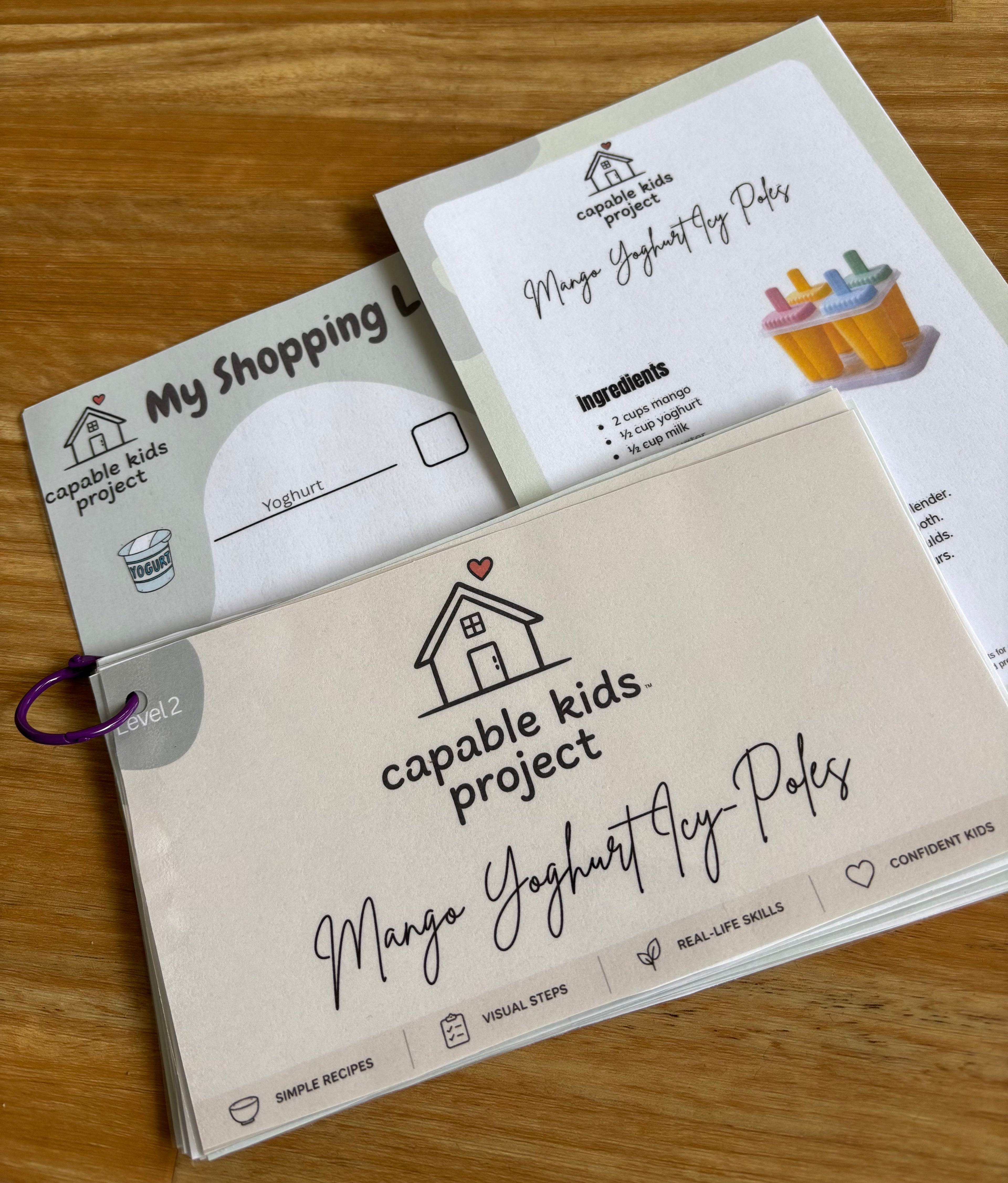 Mango Yoghurt Icy Poles & Shopping List (Digital Download)