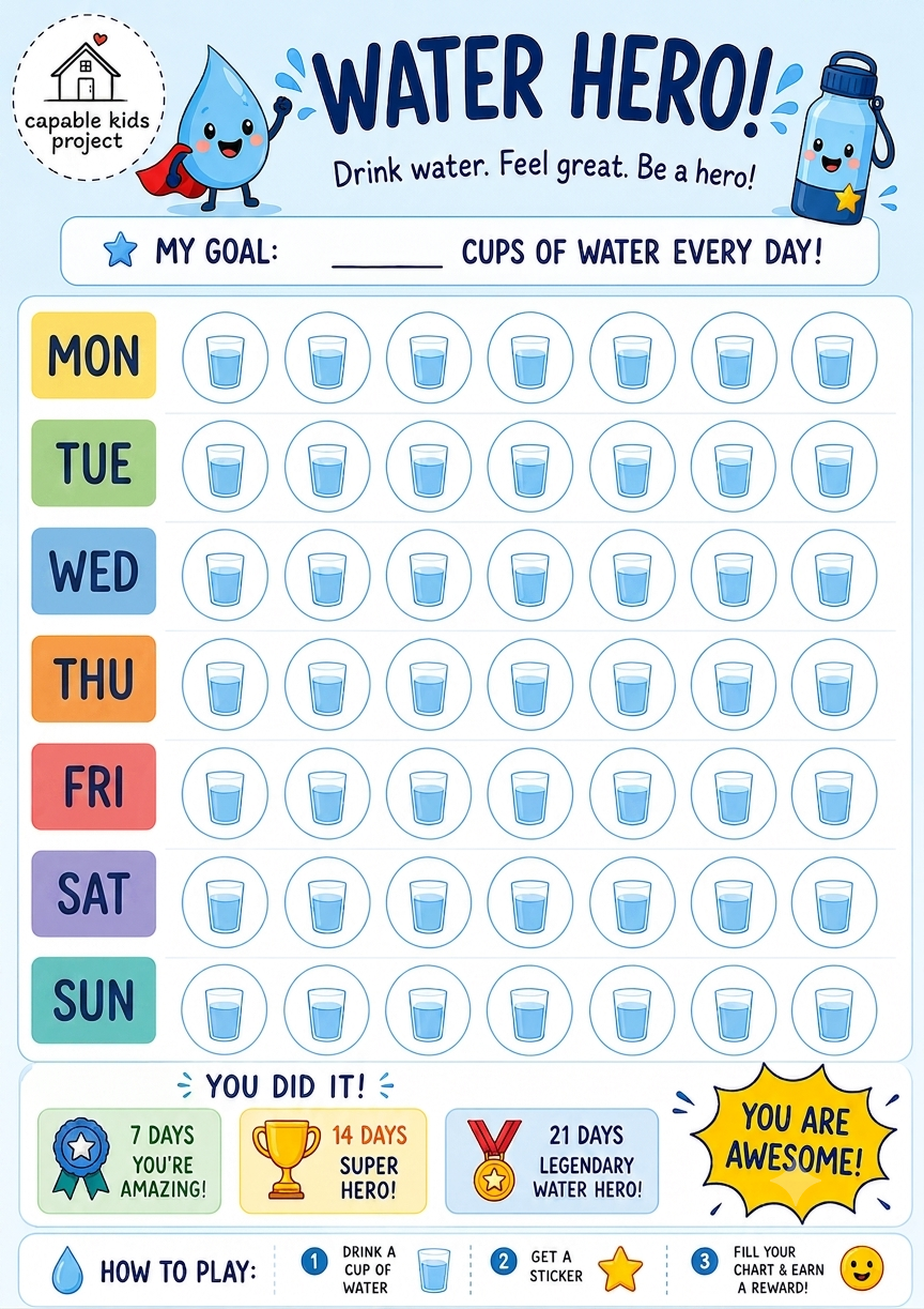Water tracker for kids